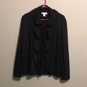 Christopher & Banks black knit jacket